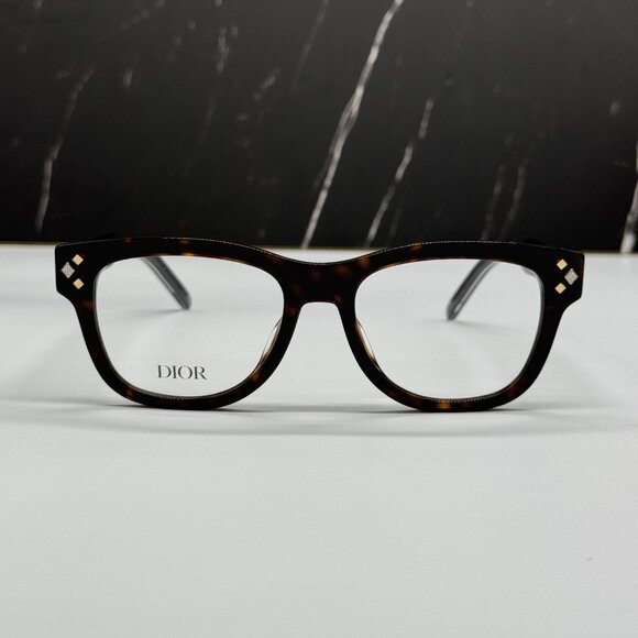 NEW CD DIAMONDO S1I 2000 DIOR SQUARE HAVANA EYEGLASSES DIOR - Picture 3 of 10